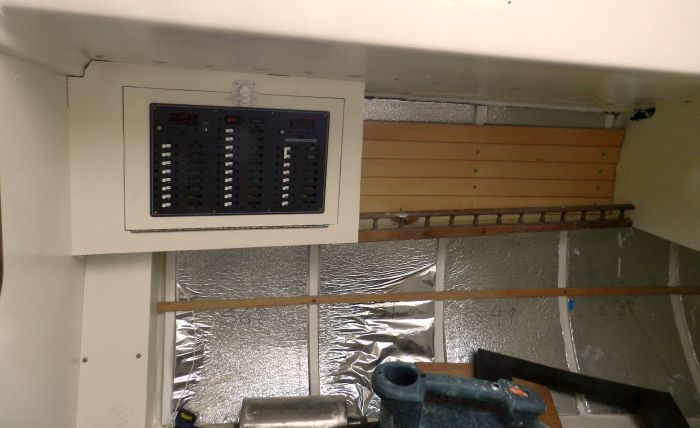Electrical panel and ceiling